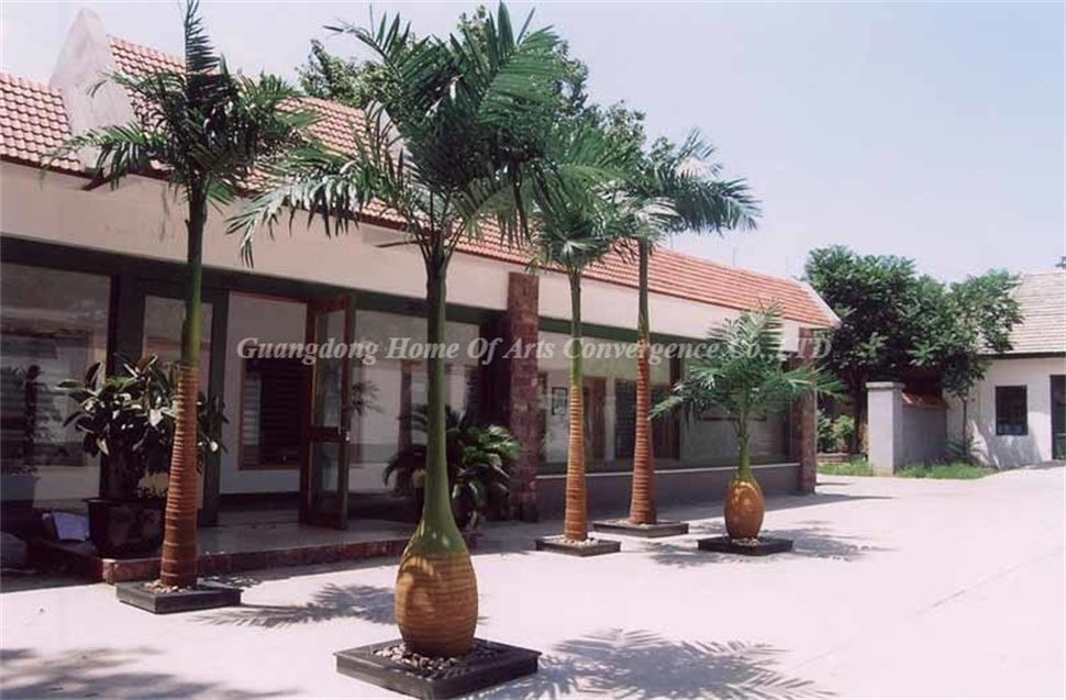 Outdoor fake palm trees