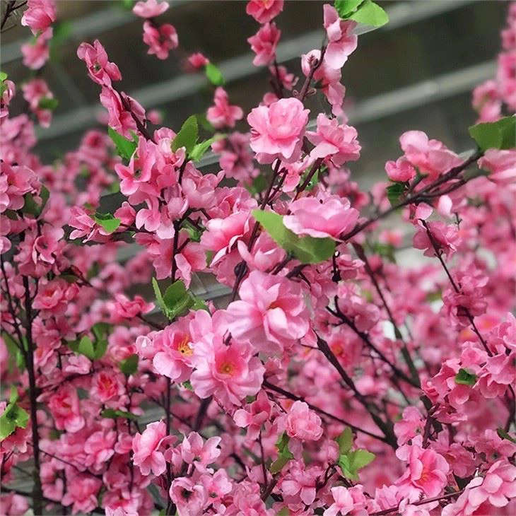 Artificial Peach Blossom Tree For Garden Decorations